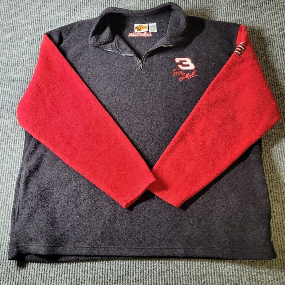 VTG 90's Chase Dale Earnhardt The Intimidator Sweatshirt Men XL Black 1/4 Zip